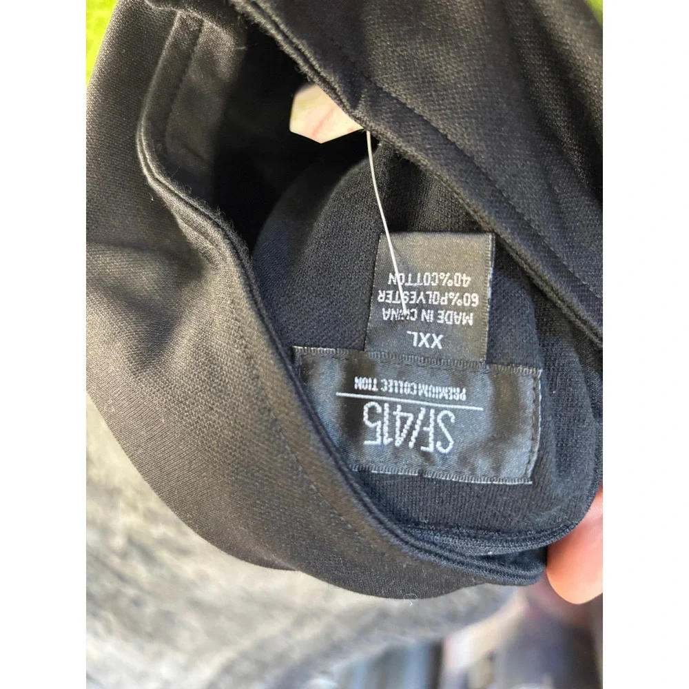 SF 415 Mens‎ Full Zip Track Jacket XXL Black Blue Gray Athletic